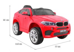 BMW X6M Elektryczne Autko dla dzieci - Czerwony SUV + Pilot
