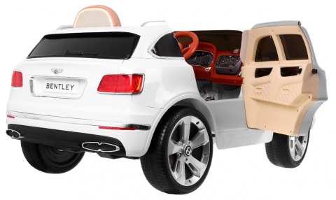 Auto na akumulator Bentley Bentayga dla dzieci, Biały