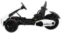 Gokart na akumulator Bolid XR-1 dla dzieci Biały + Regulowana kierownica + Profilowane siedzenie