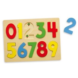 Puzzle Do Nauki Liczenia Drewniana Układanka Edukacyjna Cyferki 123 Viga Toys