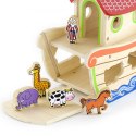 Viga Drewniana Arka Noego z Figurkami zwierząt 17 elementów