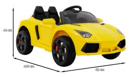 Autko Future na akumulator dla dzieci Żółty + Pilot + Wolny Start + MP3 USB + LED