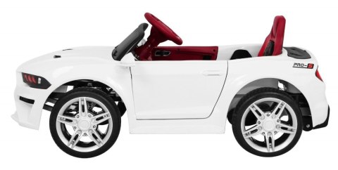 Autko GT Sport na akumulator dla dzieci Biały + Pilot + Wolny Start + Bagażnik + MP3 LED