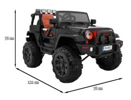 Auto na akumulator All Terrain dla dzieci Czarny Terenówka typu jeep + Pilot + Światła Dźwięki