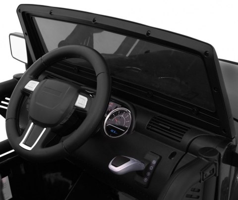Auto na akumulator All Terrain dla dzieci Czarny Terenówka typu jeep + Pilot + Światła Dźwięki