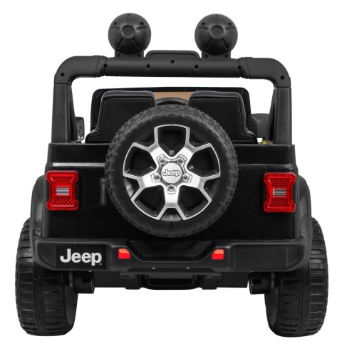 Jeep Wrangler Rubicon terenowy na akumulator dla dzieci Czarny + Pilot + 4x4