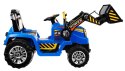 Koparka Spychacz na akumulator dla dzieci Niebieski + Pilot + Regulowana łyżka + Audio + Światła