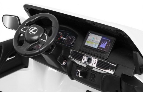 Lexus LX570 Autko 2-osobowe dla dzieci Biały + Pilot + Koła EVA + Radio MP3 + LED