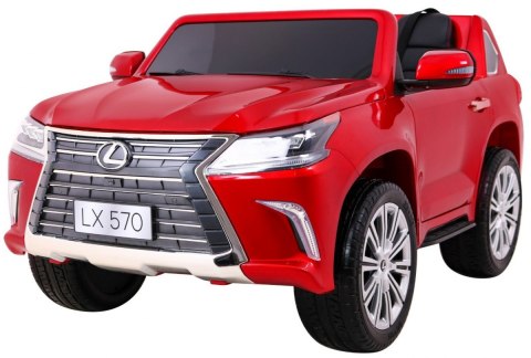 Lexus LX570 Lakierowane Autko dla 2 dzieci Czerwony SUV + Pilot