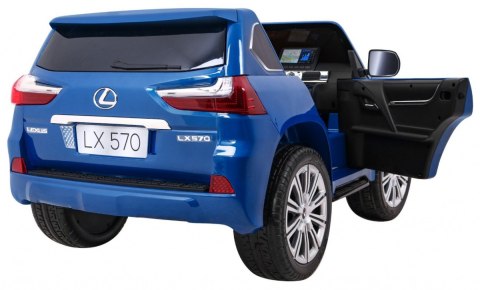Lexus LX570 Lakierowane Autko dla 2 dzieci Niebieski SUV + Pilot