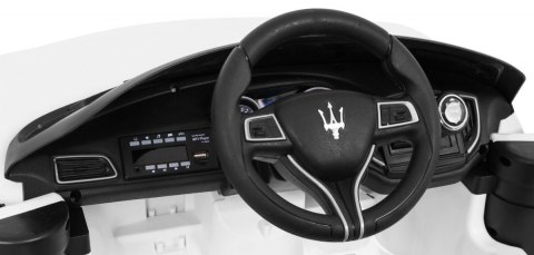 Maserati Ghibli na akumulator dla dzieci Biały + Pilot