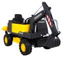 Koparka Volvo na akumulator Żółta + Ruchoma łyżka + 2 baseniki + 150 piłek + Pilot + Radio MP3 + LED