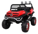 Mercedes Benz Unimog dla dzieci Terenowy Czerwony + Napęd 4x4 + Pilot