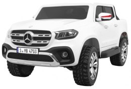 Mercedes Benz X-Class dla dzieci Biały Pickup + Pilot + Napęd 4x4