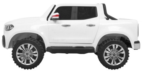 Mercedes Benz X-Class dla dzieci Biały Pickup + Pilot + Napęd 4x4