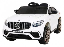 Mercedes Benz GLC63S dla dzieci, Biały SUV + Pilot + Napęd 4x4