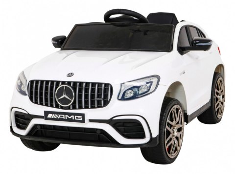 Mercedes Benz GLC63S dla dzieci, Biały SUV + Pilot + Napęd 4x4