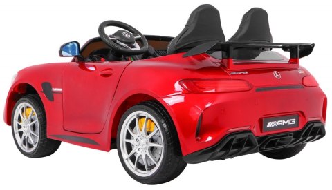 Mercedes-Benz GT R dla dzieci Lakier Czerwony + Napęd 4x4 + Nawiew powietrza + Pilot + EVA + MP3 LED