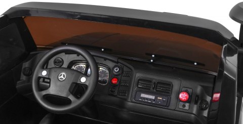 Auto na akumulator Mercedes-Benz Zetros dla dzieci Czarny + 2-osobowy + Bagażnik + Pilot