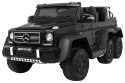 Auto Mercedes G63 6x6 MP4 dla dzieci Czarny + 2 Pedały gazu + Regulacja siedzenia + MP4 + LED + Bagażnik + Kufer dla rodzica