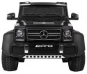 Auto Mercedes G63 6x6 MP4 dla dzieci Czarny + 2 Pedały gazu + Regulacja siedzenia + MP4 + LED + Bagażnik + Kufer dla rodzica