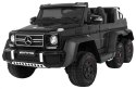Auto Mercedes G63 6x6 dla dzieci Czarny + 2 Pedały gazu + Regulacja siedzenia + Audio LED + Bagażnik + Kufer dla rodzica