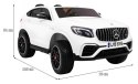Auto Mercedes GLC 63S dla dzieci Biały SUV + Napęd 4x4