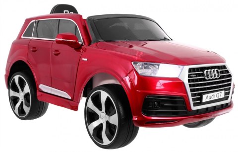 Audi Q7 Lift na akumulator dla dzieci Lakier Czerwony + Pilot + Wolny Start + EVA + MP3 LED