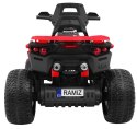 Quad Maverick 4x4 Elektryczny Pojazd dla dzieci Czerwony + Koła EVA + Panel audio + LED