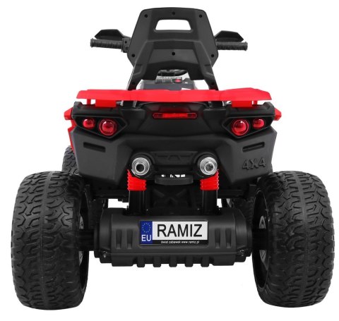 Quad Maverick 4x4 Elektryczny Pojazd dla dzieci Czerwony + Koła EVA + Panel audio + LED