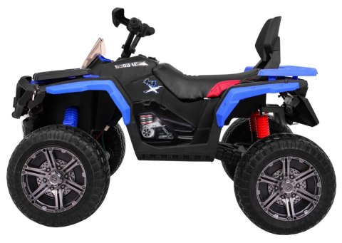 Quad Maverick 4x4 Elektryczny Pojazd dla dzieci Niebieski + Koła EVA + Panel audio + LED