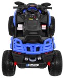 Quad Maverick 4x4 Elektryczny Pojazd dla dzieci Niebieski + Koła EVA + Panel audio + LED