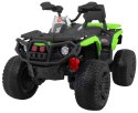 Quad Maverick 4x4 Elektryczny Pojazd dla dzieci Zielony + Koła EVA + Panel audio + LED