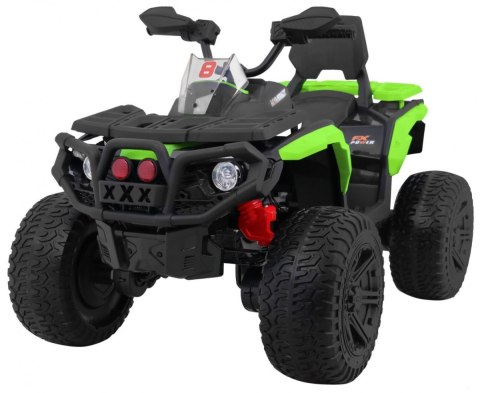 Quad Maverick 4x4 Elektryczny Pojazd dla dzieci Zielony + Koła EVA + Panel audio + LED