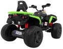 Quad Maverick 4x4 Elektryczny Pojazd dla dzieci Zielony + Koła EVA + Panel audio + LED