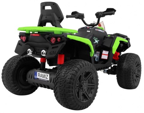 Quad Maverick 4x4 Elektryczny Pojazd dla dzieci Zielony + Koła EVA + Panel audio + LED