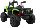 Quad Maverick 4x4 Elektryczny Pojazd dla dzieci Zielony + Koła EVA + Panel audio + LED