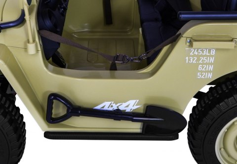 Autko Wojskowe Retro Strong dla 3 dzieci Matcha