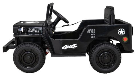 Autko Wojskowe Retro dla dzieci Czarny + Napęd 4x4