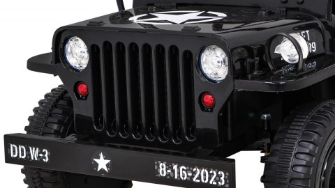Autko Wojskowe Retro dla dzieci Czarny + Napęd 4x4