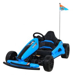 Gokart Speed 7 Drift King na akumulator dla dzieci Niebieski + Funkcja driftu + Sportowe siedzenie + 2 Prędkości + EVA