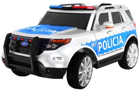 Auto SUV Policja na akumulator dla dzieci + Syreny + Światła + Megafon + Pilot