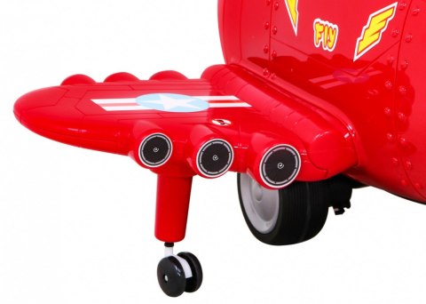 Samolot F99 Sky Limit na akumulator dla dzieci Czerwony + Ruchome śmigło + Pilot + Kółka pomocnicze + Audio LED + EVA