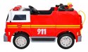 Wóz Straż Pożarna na akumulator dla dzieci + Armatka wodna + Megafon + Kogut strażacki + Pilot