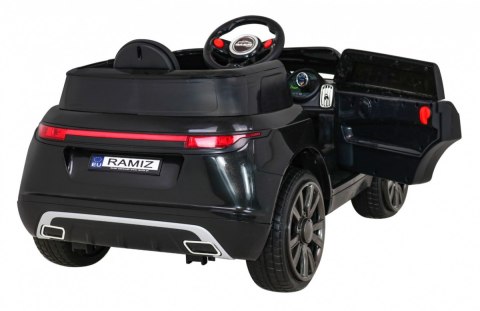 Samochodzik Super-S na akumulator dla dzieci Czarny + Pilot + Wolny Start + Koła EVA + Dźwięki Światła