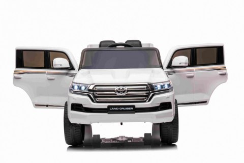 Toyota Land Cruiser na akumulator Biały SUV + Pilot + Schowek