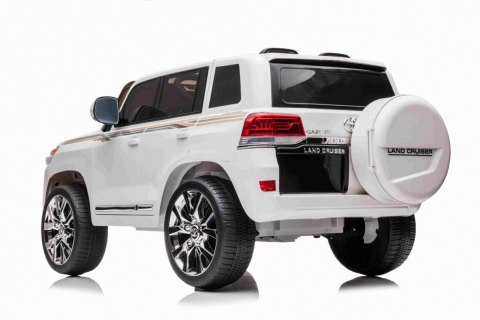 Toyota Land Cruiser na akumulator Biały SUV + Pilot + Schowek