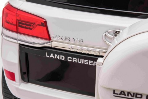 Toyota Land Cruiser na akumulator Biały SUV + Pilot + Schowek