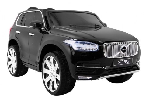 Volvo XC90 - SUV na akumulator dla dzieci Czarny + Pilot + Bagażnik + EVA