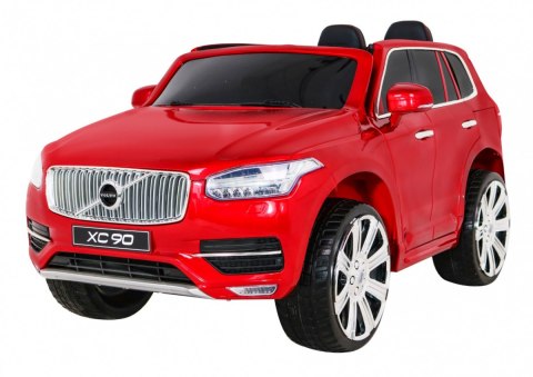 Volvo XC90 - SUV na akumulator dla dzieci Lakier Czerwony + Pilot + Bagażnik